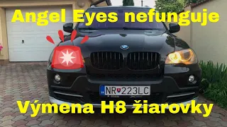 BMW angel eyes - výmena H8 žiaroviek