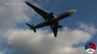 Brake and low approach RNLAF T-058 Airbus A330-MRTT at Eindhoven Airport