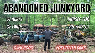 Exploring an ABANDONED JUNKYARD - Overgrown Forest. RARE VINTAGE CARS Forgotten for 25 Years!