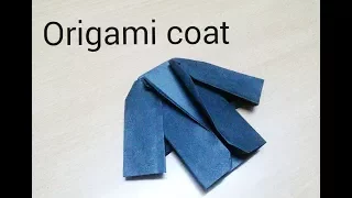 Origami Coat-How to make origami paper coat |Jacket|Valentine gift ideas