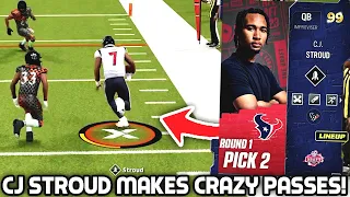 2nd Overall Pick CJ Stroud Makes the Craziest Passes! Madden 23