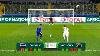 🔴CAPE VERDE vs SOUTH AFRICA PENALTY SHOOTOUT ⚽ AFRICA CUP of NATIONS 2023 Quarter Final Gameplay PES