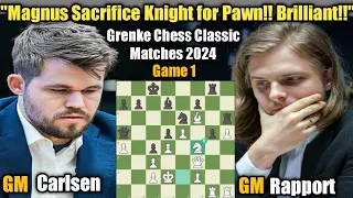 Magnus Carlsen VS Richard Rapport | Grenke Chess Classic Matches 2024 | Game 1