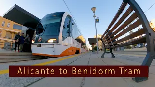 Wintering in Spain in your Motorhome - using Public Transport. Benidorm to Alicante Tram Service.