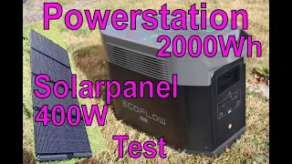 EcoFlow Delta Max 2000 Powerstation + 400W Solarmodul - Notstrom für vieles. zB TV, Beatmungsgerät