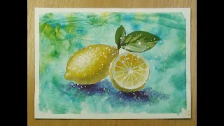 Как нарисовать лимон гуашью легко, поэтапно. Как рисовать фрукты Видео урок для начинающих