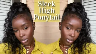 Easy Sleek High Ponytail | NO GLUE OR THREAD!