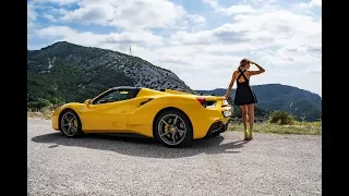 Ferrari 488 Spider - giallo in the mountains