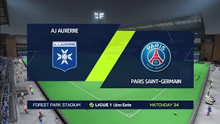 FIFA 23 | AJ Auxerre vs Paris Saint-Germain - Ligue 1 Uber Eats | Gameplay