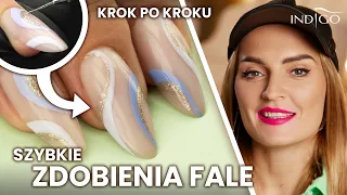 Fale na paznokciach krok po kroku - najmodniejsze wzory 2022, szybkie zdobienia | Indigo Nails