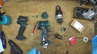 How to replace armature carbon brushes and holder for Makita DDF458 18V li-ion cordless LXT drill
