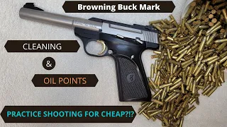 Browning Buck Mark tear down, cleaning, oil points, and CHEAP SHOOTING!