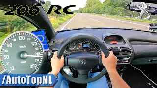 Peugeot 206 RC | TOP SPEED on AUTOBAHN [NO SPEED LIMIT] by AutoTopNL