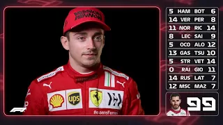 Charles Leclerc predicts numbers of the drivers. (2021 Grill The Grid)