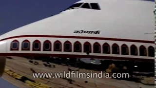 Air India double decker Jumbo 747 400 Konark being inducted