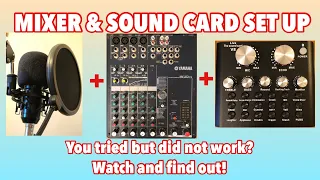 Sing like a pro Mixer and Sound Card with Condenser Microphone BM 800 recording Set up