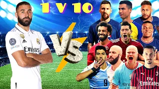 BENZEMA VS 10 LEGENDS 🔥| Karim Benzema VS Messi, Ronaldo, Neymar, Mbappe 🔥