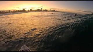 Sunset surf - pumping Burleigh heads