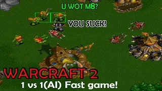 Warcraft 2 - 1 VS 1 - Playing against an AI (Fast Game)