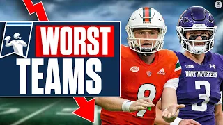 Top 5 WORST College Football Teams: Miami, Northwestern + MORE | CBS Sports HQ