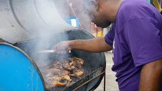 Jerk cookout with  a Jamaican Jerk Champion