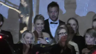 Margot Robbie and Kate Upton outside the Vanity Fair Oscar Party in Beverly Hills