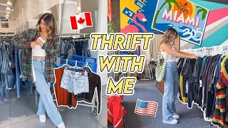 THRIFT WITH ME IN MIAMI vs TORONTO ☆ juicy couture, tommy, y2k + more!