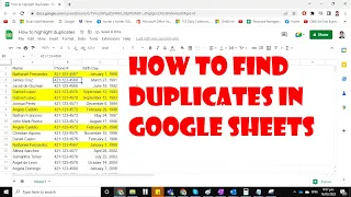 How to find duplicates in Google Sheets