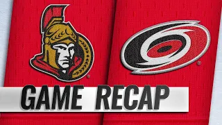 Ryan, Stone, Nilsson pace Senators past Hurricanes