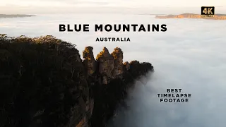 Blue Mountains, Australia | Time Lapse & Aerial Hyperlapse Footage 4K