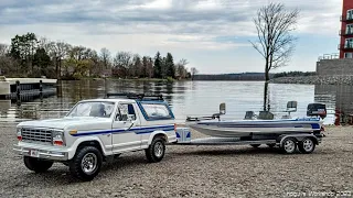 1980 Ford Bronco Ranger 363V Bass Boat Yamaha 1/24 Scale Model Kit Build How To Assemble Paint Decal