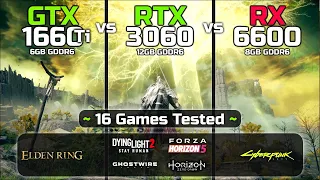 GTX 1660 Ti vs RTX 3060 vs RX 6600 | Three GPUs War In 16 Games🔥