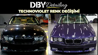 BMW E36 328i TechnoViolet Renk Değişimi! -  Komple Boya Uygulamaları - Deri Restorasyon İşlemleri