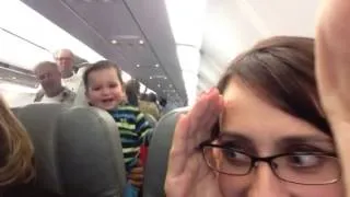 Laughing Baby on Airplane -- So Cute!!