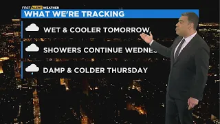 Chicago First Alert Weather: Wet and cooler Tuesday