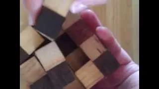 4 x 4 x 4 Snake Cube Solution - Wooden Puzzle