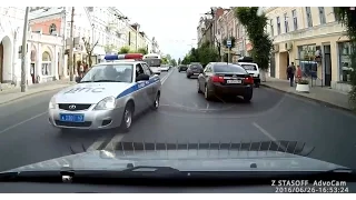 БЕСПРЕДЕЛ ДПС!!! Гаишник на встречке!!! Пишите Жалобы