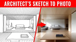 Architectural sketches to realistic renders with AI (Control Net)