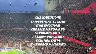 AC Milan-Fans singen "Sarà perché ti amo" im ausverkauften San Siro beim Derby gegen Inter Mailand!