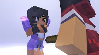 ZERO TWO DODGING SWORD MEME FIRST MEET MEME ELECTRODANCE | AARON ❤ APHMAU 💜 | MINECRAFT ANIMATION