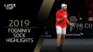 Fognini v Sock Match Highlights | Laver Cup 2019