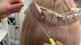 Наращивание волос на кератиновые капсулы. Капсулирование. Итальянское наращивание. Hair extension.