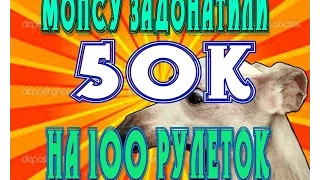 МОПС, ШОК МОПСУ ВДОНАТИЛИ 50 К НА 100 РУЛЕТОК/ ОН РАДУЕТСЯ НО НЕ В КУРСЕ  ЧТО С НИМ ПРОИЗОЙДЕТ ПОСЛЕ