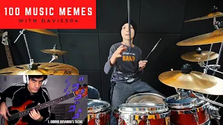 100 MUSIC MEMES on Drums and Bass I Davie504