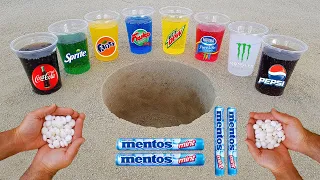 Fanta, Mtn Dew, Monster, Pepsi, Cola, Sprite, Fruko, Nestle and Mentos Underground - Experiment !!