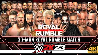 WWE 2K23 (PS5) - 30 Man Royal Rumble Match (4K 60FPS) #bestgameplay#wwe#wwe2k23#viral#best