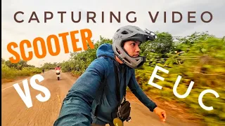 Electric Scooter vs EUC (ELECTRIC UNICYCLE) Differences when getting action videos