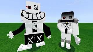 Cross Saness Vs. Cross Sans in Minecraft PE