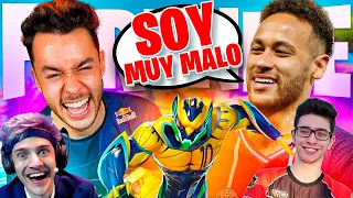 JUGANDO CON NEYMAR JR, NINJA Y FLAKES EN FORTNITE - TheGrefg