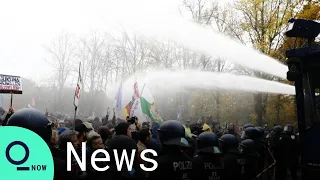 German Police Use Water Cannon to Disperse Protesters Over Virus Rules